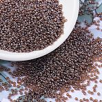MIYUKI Round Rocailles Beads, Japanese Seed Beads, 11/0, (RR327) Transparent Dark Raspberry Luster, 2x1.3mm, Hole: 0.8mm, about 5500pcs/50g(SEED-X0054-RR0327)