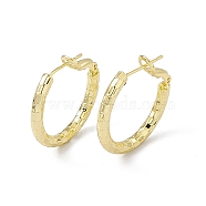 Rack Plating Brass Rectangle Pattern Huggie Hoop Earrings for Women, Cadmium Free & Lead Free, Real 18K Gold Plated, 25x25.5x5.5mm, Pin: 0.6mm(EJEW-I277-06G)