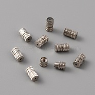 Brass Screw Clasps, for Necklaces Making, Platinum, 7x4mm, Hole: 0.7mm(KK-WH0047-55P)