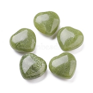 Natural Lemon Jade Heart Love Stone, Pocket Palm Stone for Reiki Balancing, 30x30x14.5mm(G-I285-06C)