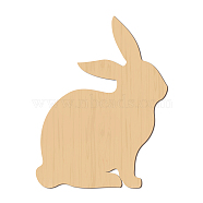 Laser Cut Wooden Wall Sculpture, Torus Wall Art, Home Decor Meditation Symbol, Rabbit, BurlyWood, 19.5x25cm(WOOD-WH0113-043)