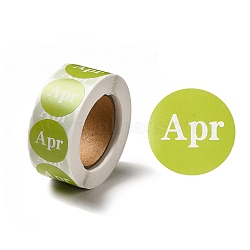 Paper Sticker Rolls, Round Dot Decals for DIY Scrapbooking, Craft, Yellow Green, 25mm, about 500pcs/roll(STIC-E002-01D)