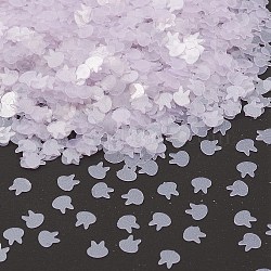 Plastic Sequins, Sewing Craft Decorations, Rabbit Head, Lavender, 4x4x0.2mm(PVC-R024-04B)
