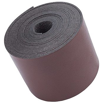 Imitation Leather Ribbon, Imitation Leather Straps, for Bags, Jewelry Making, DIY Crafting, Coffee, 2"(50mm), 2m/roll
