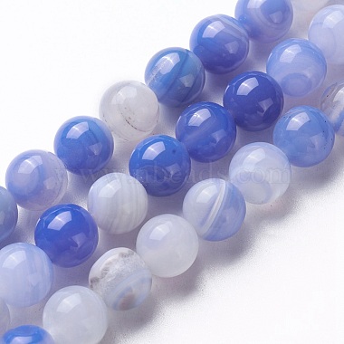 Chapelets de perles d'agate naturelle(G-P434-09A-B)-2