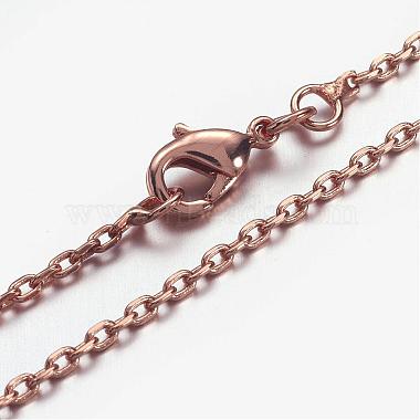 Brass Chain Necklaces(MAK-F013-04RG)-2