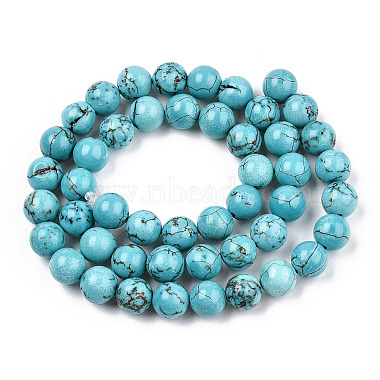 Synthetic Green Turquoise Beads Strands(G-T055-8mm-12-1)-3
