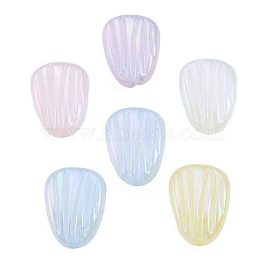 Rainbow Iridescent Plating Acrylic Beads(OACR-N010-079)-2