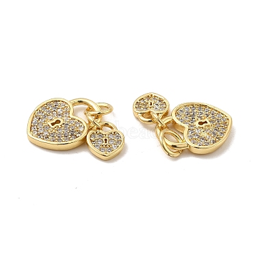 Brass Micro Pave Clear Cubic Zirconia Charms(KK-E068-VB176)-2