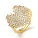 Rack Plating Brass Micro Pave Clear Cubic Zirconia Adjustable Rings for Women(RJEW-M162-07G)-1