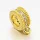 Rack Plating Brass Micro Pave Cubic Zirconia Tube Bails(ZIRC-I012-05G-RS)-1