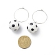 Sport Ball Theme Resin Dangle Big Hoop Earrings(EJEW-JE05023)-5