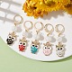 Owl Alloy Enamel Pendant Decorations(HJEW-JM01278)-4