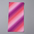 Self-Adhesive Vinyl Picture Stickers Label Stickers, for Cup, Suitcase, Planner and Refigerator Decor, Rectangle with Diagonal Stripe Pattern, Pink, 30.5x15x0.05cm(DIY-WH0369-002)