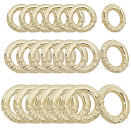 Globleland 30Pcs 3 Styles Rack Plating Alloy Linking Rings, Cadmium Free & Nickel Free & Lead Free, Half Textured Round Ring, Golden, 13~19x3~4mm, Inner Diameter: 8~11.8mm, 10pcs/style(FIND-GL0001-65)