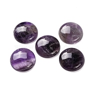 Natural Amethyst Cabochons, Flat Round, 27~28x6~8mm(G-B085-02A-06)