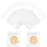 OPP Cellophane Self-Adhesive Cookie Bags, for Baking Packing Bags, Rectangle with Lace Pattern, White, 100x70x0.1mm, about 100pcs/bag(OPP-WH0008-04B)