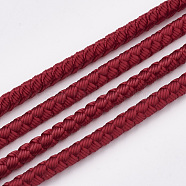Acrylic Fiber Cords, FireBrick, 3mm, about 6.56 yards(6m)/roll(OCOR-Q048-01D)