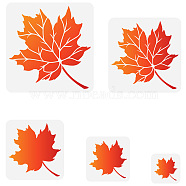 5Pcs 5 Styles Autumn PET Hollow Out Drawing Painting Stencils, for DIY Scrapbook, Photo Album, Maple Leaf Pattern, 100~300x100~300mm, 1pc/style(DIY-WH0394-0086)