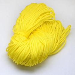 7 Inner Cores Polyester & Spandex Cord Ropes, Solid Color, for Rope Bracelets Making, Yellow, 4~5mm, about 109.36 yards(100m)/bundle, 420~500g/bundle(RCP-R006-175)