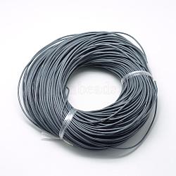 Spray Painted Cowhide Leather Cords, Gray, 2.0mm, about 100yards/bundle(300 feet/bundle)(WL-R001-2.0mm-06)