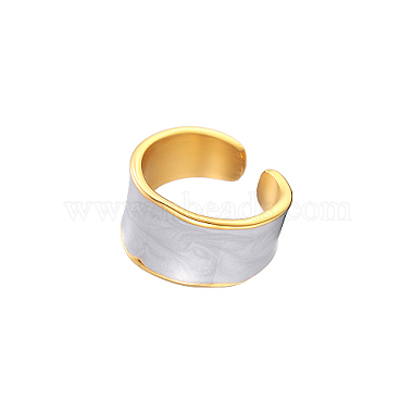 Stainless Steel Enamel Cuff Rings(LE3128)-2