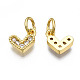 Brass Micro Pave Cubic Zirconia Charms(KK-N227-33G-04-NF)-2