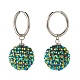 Sparkling Rhinestone Ball Dangle Hoop Earrings(EJEW-JE04813)-2