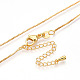 Brass Box Chain Necklaces for Women(NJEW-G084-12G)-2