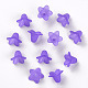 Perlas de flores de acrílico transparentes esmeriladas de color púrpura(X-PLF018-15)-2