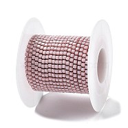 Iron Rhinestone Glass Cup Chain, with Spool, Light Amethyst, 2x2~2.5x2mm, about 16.40 Feet(5m)/Roll(CH-U001-01B)