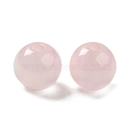 Translucent Resin Beads, Glitter Beads, Round, Misty Rose, 8x7.5mm, Hole: 1.8mm(RESI-Z015-04A)