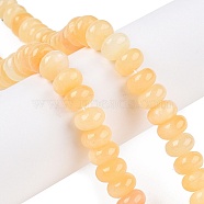 Natural Yellow Jade Beads Strands, Rondelle, 10x6mm, Hole: 1mm, about 34pcs/strand, 7.87''(20cm)(G-T138-74A)