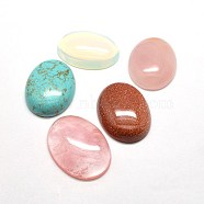 Gemstone Cabochons, Oval, Mixed Stone, Mixed Color, 16x12x5mm(G-G529-12x16mm-M2)