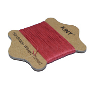 Waxed Nylon Cord, Indian Red, 0.65mm, about 21.87 yards(20m)/card(YC-E005-0.65mm-11)