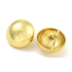 Rack Plating Half Round Brass Stud Earrings for Women, Cadmium Free & Lead Free, Long-Lasting Plated, Real 18K Gold Plated, 30mm(EJEW-G410-56G)