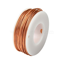 Round Aluminum Wire, Coral, 18 Gauge, 1mm, about 23m/roll(AW-G001-03-04)