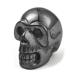 Synthetic Non-Magnetic Hematite Skull Display Decorations, for Home Desktop Decoration, 33x43.5x42mm(DJEW-E013-01)