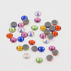 Glass Hotfix Rhinestone, Grade AA, Flat Back & Faceted, Half Round, Mixed Color, SS16, 3.8~4.0mm, about 1440pcs/bag(RGLA-A019-SS16-M)