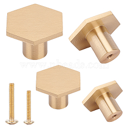 CHGCRAFT Brass Drawer Knobs, with Iron Screw, for Home, Cabinet, Cupboard and Dresser, Matte Gold Color, 2sets/bag(FIND-CA0001-59MG)