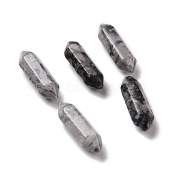 Natural Map Stone Beads, No Hole, Faceted, Bullet, 22~23x6x6mm(G-K330-37)
