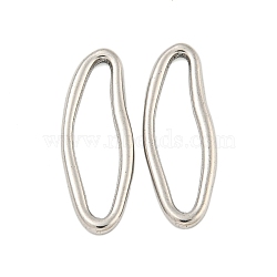 Non-Tarnish 304 Stainless Steel Linking Rings, Irregular Teardrop, Stainless Steel Color, 30.5x11x2.5mm, Inner Diameter: 26x6.5mm(STAS-A095-05B-P)