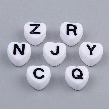 White Opaque Acrylic Enamel Beads(MACR-SZ0001-28)-3