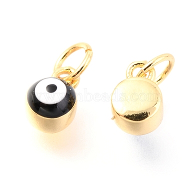 Brass Enamel Pendants(KK-Y001-02B-08G)-2