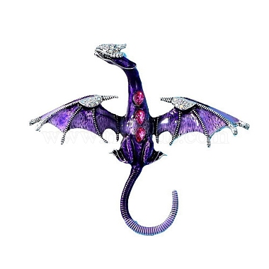 Purple Dragon Alloy+Enamel Brooch