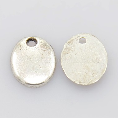 Platinum Oval Alloy Charms