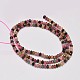 Faceted Rondelle Natural Tourmaline Bead Strands(G-F269-44)-2