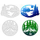 GLOBLELAND 2Pcs Tree & Mountain Pattern Carbon Steel Cutting Dies Stencils(DIY-DM0002-74)-1
