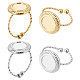 10Pcs 2 Colors 304 Stainless Steel Open Cuff Ring Component(STAS-UN0049-04)-1