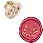 DIY Scrapbook, Brass Wax Seal Stamp Head, Chick, Golden, 25x14mm(AJEW-WH0099-297)